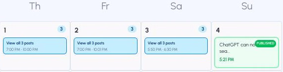 LigoSocial content calendar with a steady week of LinkedIn posts