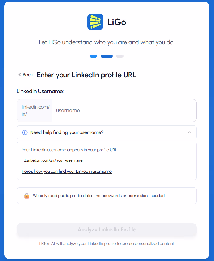 LinkedIn profile connection screen