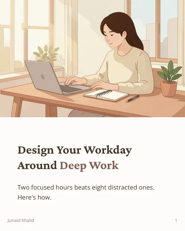 How to design a workday around deep work, slide 1 of 7