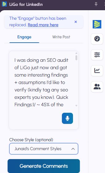 Extension Generate Comments