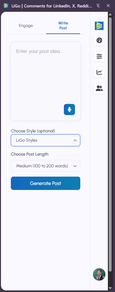 Generate LinkedIn Post