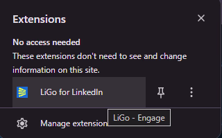 Extension in Toolbar