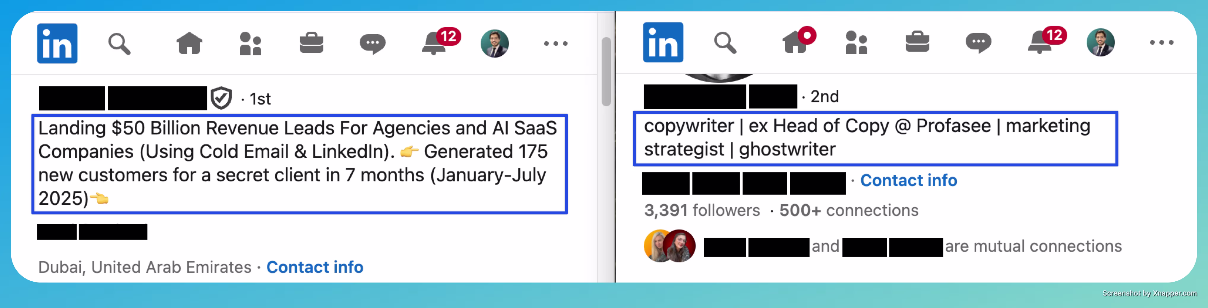 Good vs Bad LinkedIn Headline Examples - Side-by-Side Comparison