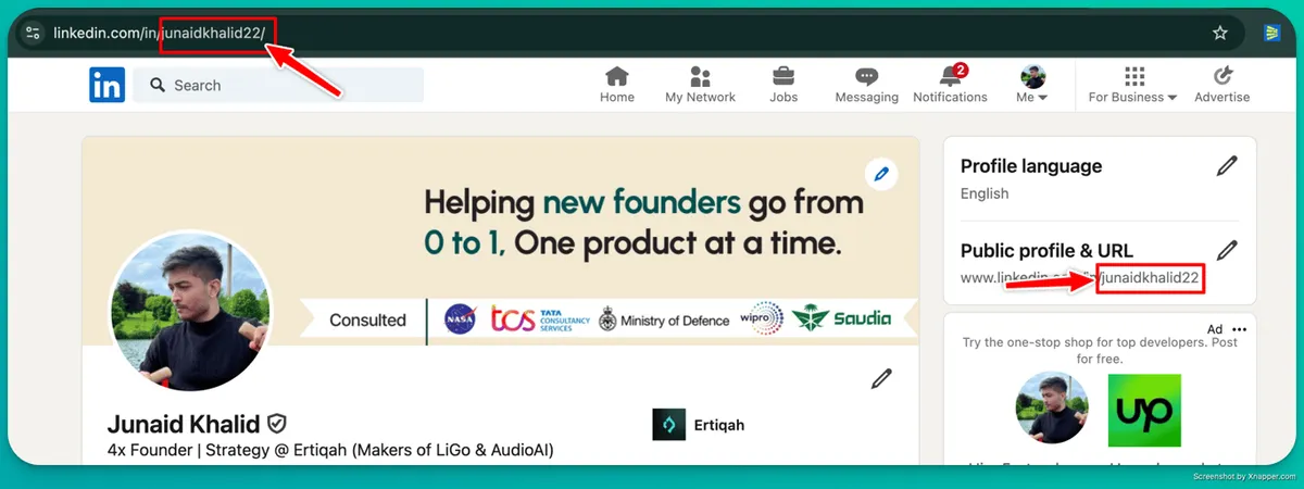 LinkedIn Profile Username | Which part of the LinkedIn Profile URL is the LinkedIn username?