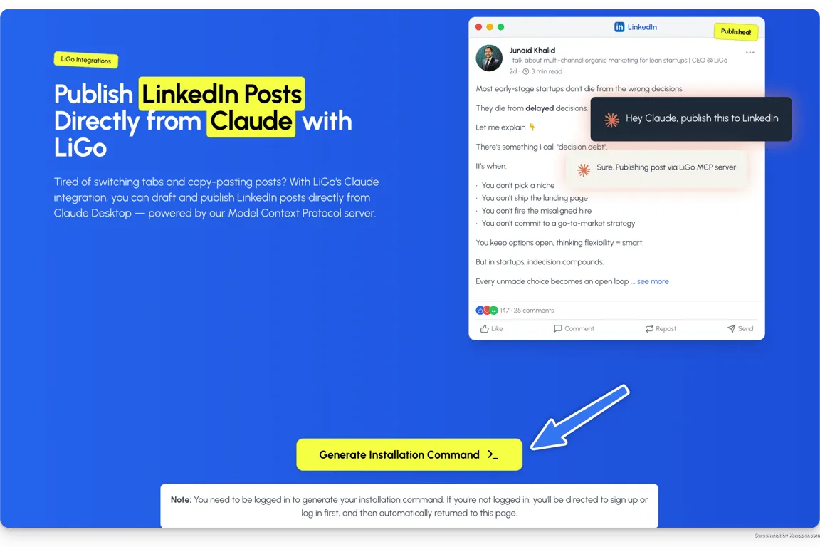 LiGo Claude Integration MCP Hero