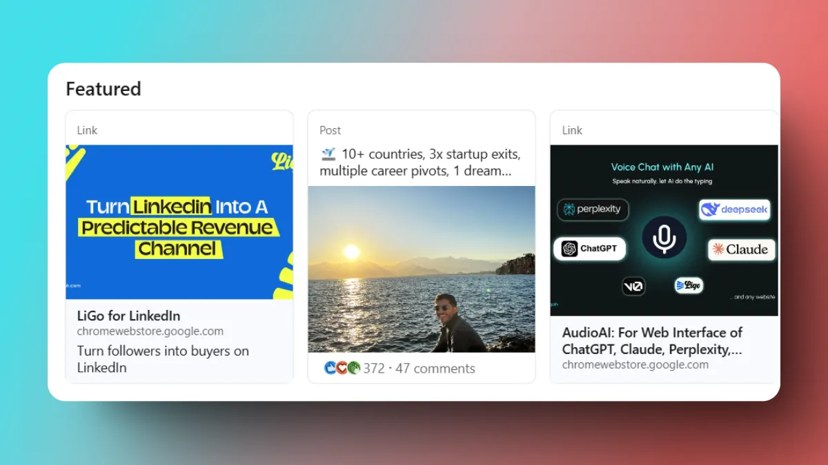 Linkedin Featured Section