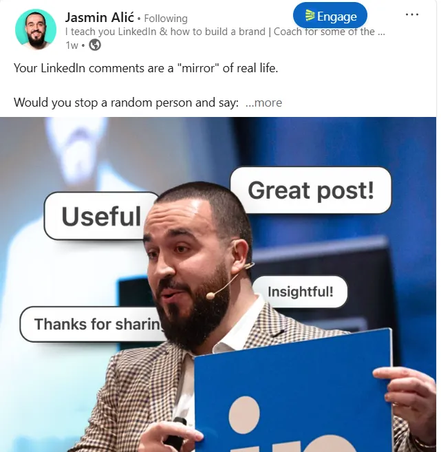 Linkedin image post preview