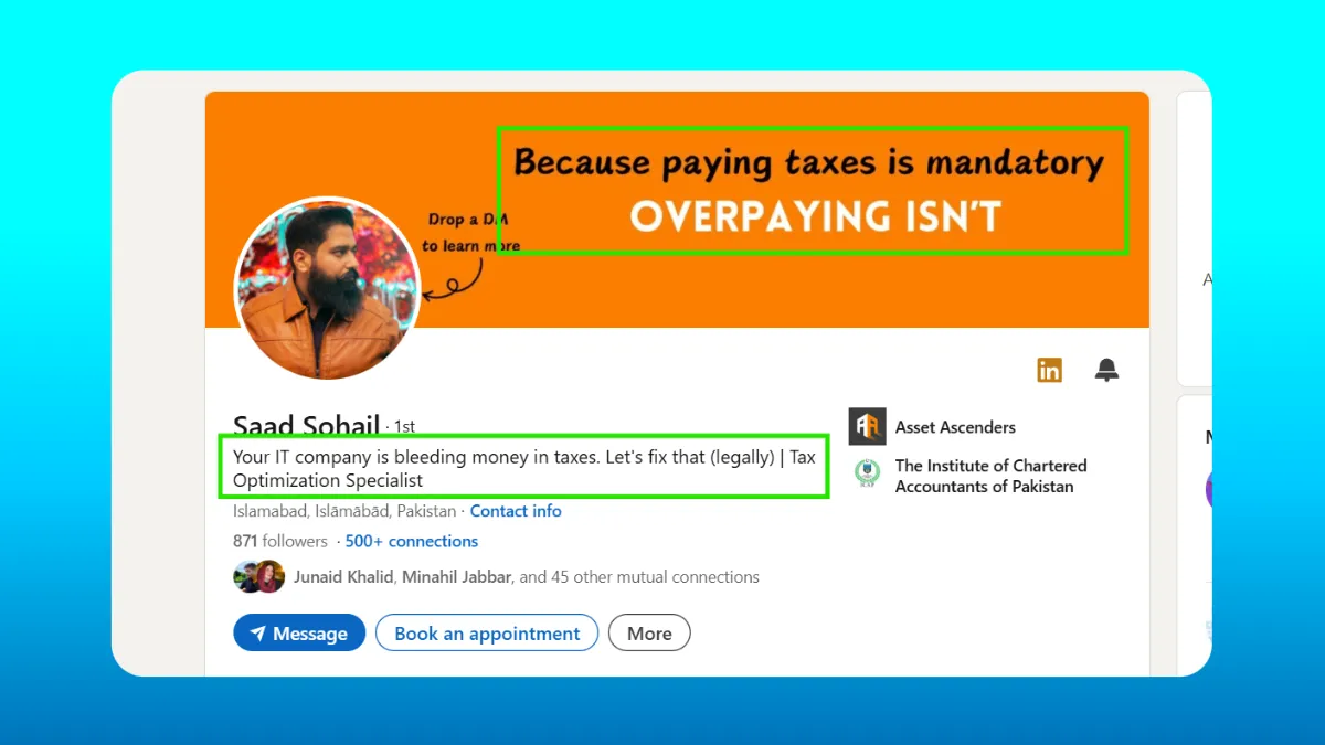 Some Linkedin profile elements to optimize