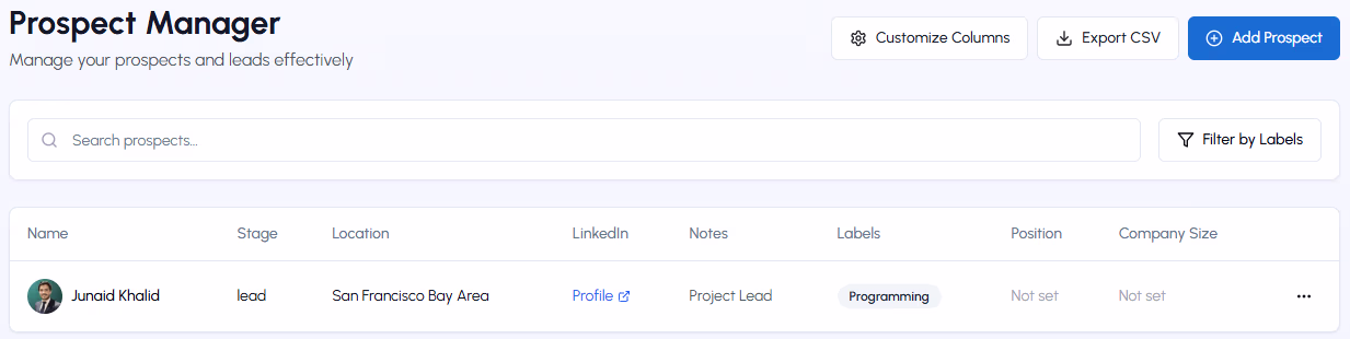 Prospect Manager