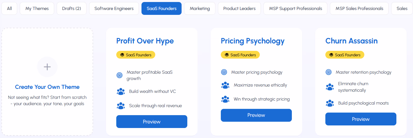 Theme Library Interface